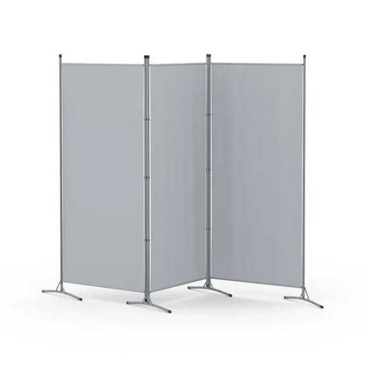 Artiss 3 Panel Room Divider Screen 260x180cm Fabric Grey - Mekamart Australia