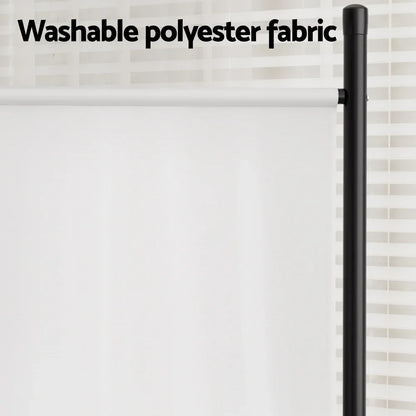 Artiss 4 Panel Room Divider Screen 345x180cm Fabric White - Mekamart Australia
