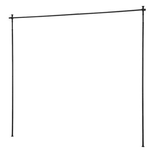 Artiss Room Divider Curtain Rod Extendable Black - Mekamart Australia