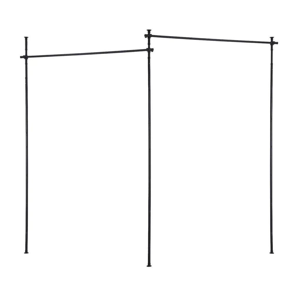 Artiss Room Divider Curtain Rod Extendable Black - Mekamart Australia