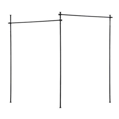 Artiss Room Divider Curtain Rod Extendable Black - Mekamart Australia