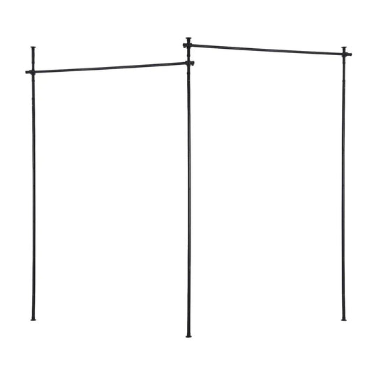 Artiss Room Divider Curtain Rod Extendable Black - Mekamart Australia