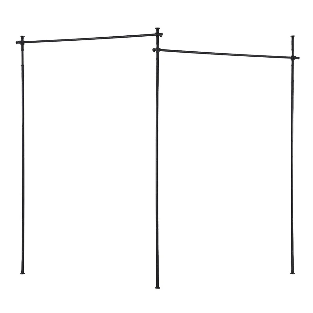 Artiss Room Divider Curtain Rod Extendable Black - Mekamart Australia