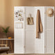 Artiss 4 Panel Room Divider Screen 164x170cm Pegboard White - Mekamart Australia