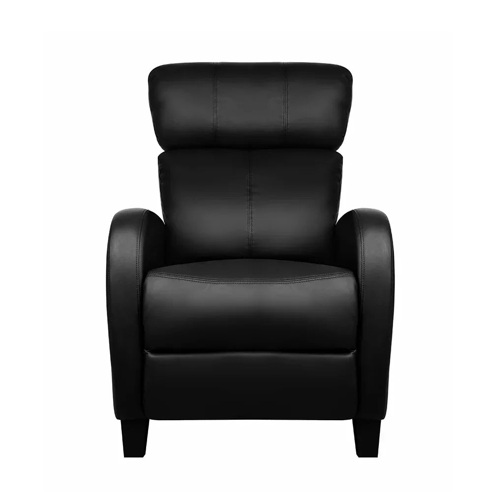 Artiss PU Leather Reclining Armchair - Black - Mekamart Australia