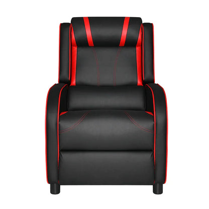 Artiss Recliner Chair Gaming Chair Leather Black Serik - Mekamart Australia