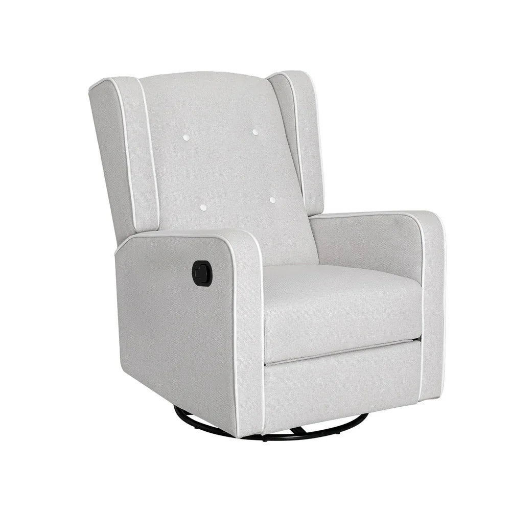 Artiss Recliner Armchair 360� Swivel Grey Fabric - Mekamart Australia