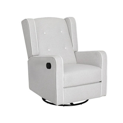 Artiss Recliner Armchair 360� Swivel Grey Fabric - Mekamart Australia
