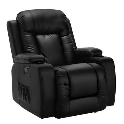 Artiss Recliner Chair Electric Heated Massage Chairs Faux Leather Cabin - Mekamart Australia