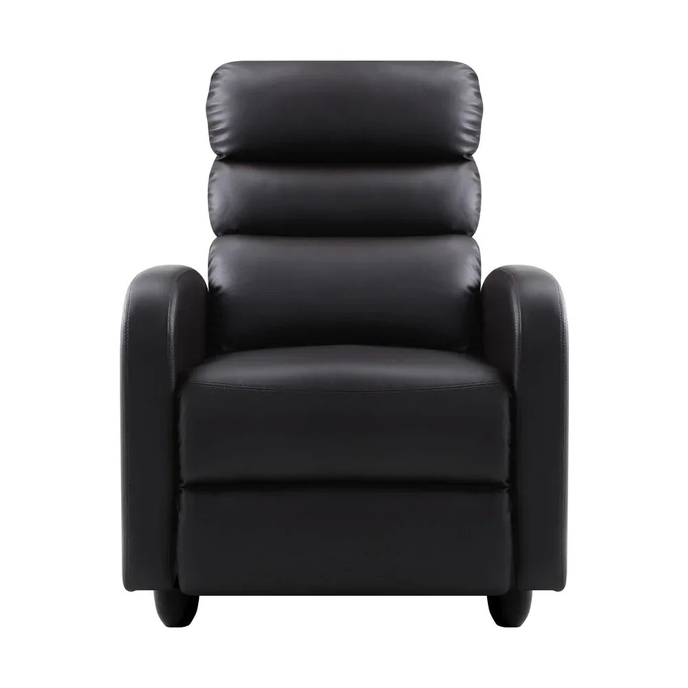 Artiss Recliner Armchair Brown Faux Leather Bolivia - Mekamart Australia