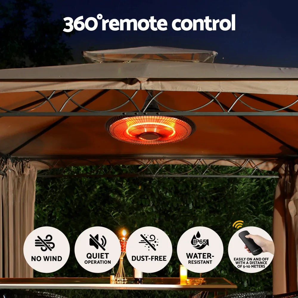 Devanti 1500W Hanging Electric Patio Heater - Mekamart Australia