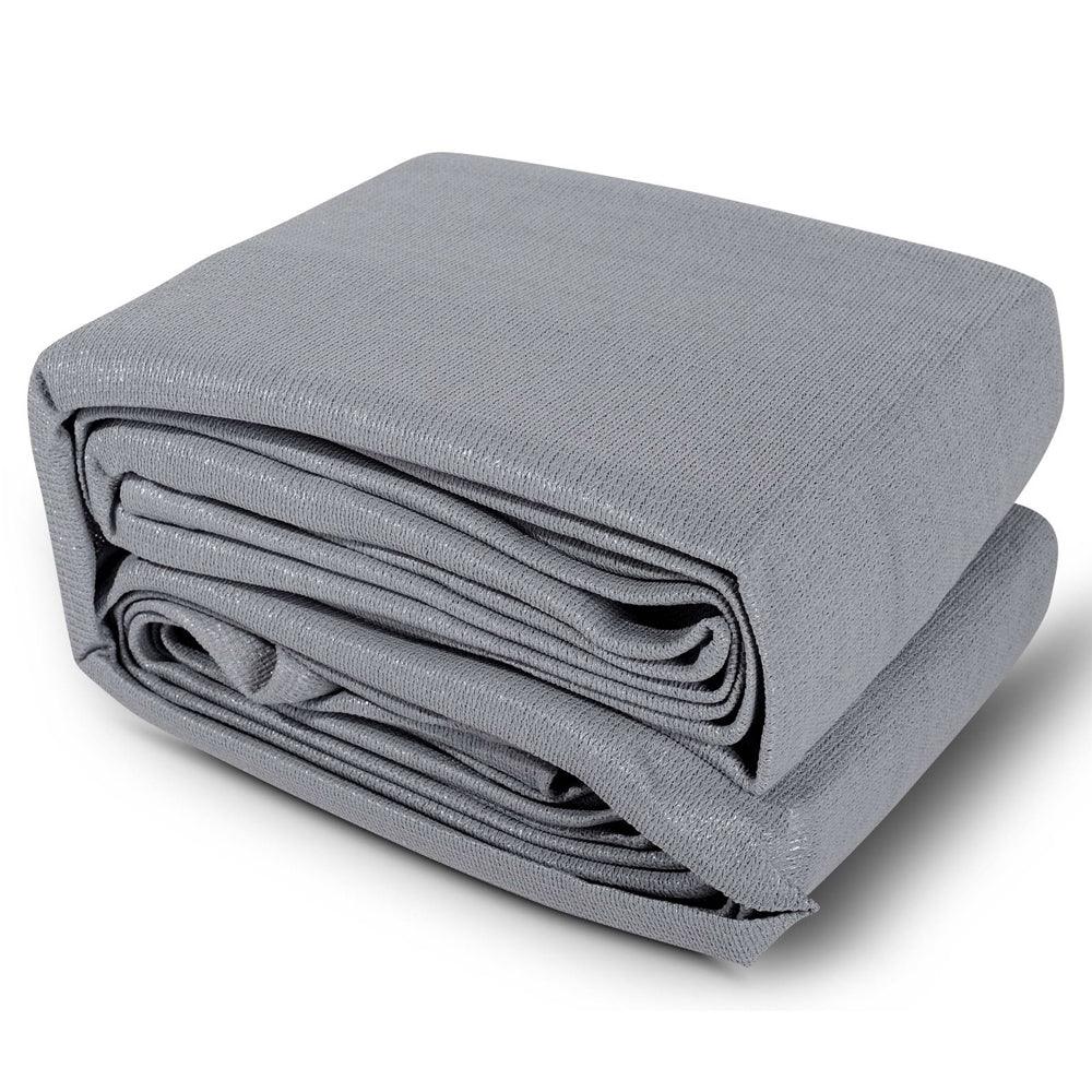 Instahut Shade Sail 3x3m Square 280GSM 98% Grey Shade Cloth - Mekamart Australia