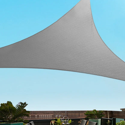 Instahut Shade Sail 3x3x4.3m Triangle 280GSM 98% Grey Shade Cloth - Mekamart Australia