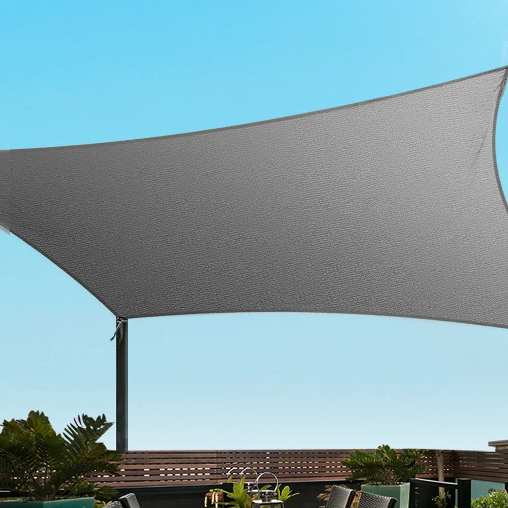 Instahut Shade Sail Cloth Shadecloth Square Sun Canopy 5x6m - Mekamart Australia