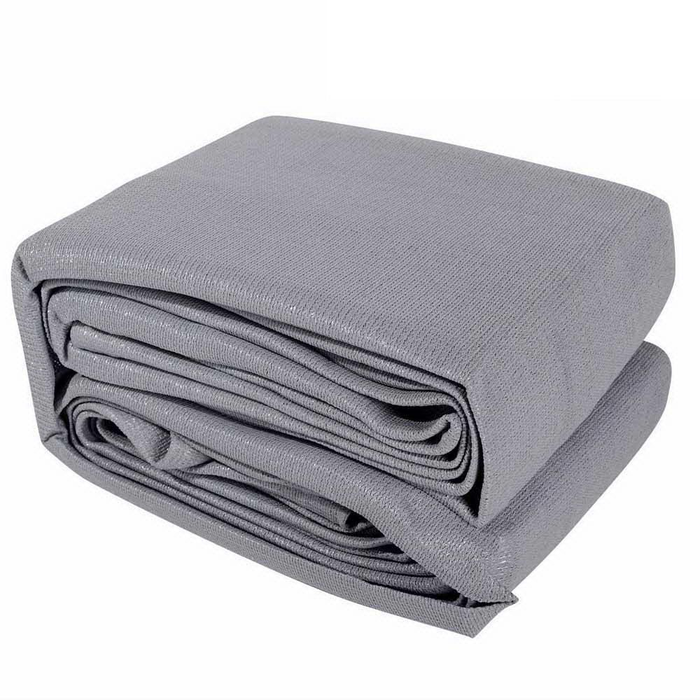 Instahut Shade Sail 4x5m Rectangle 280GSM 98% Grey Shade Cloth - Mekamart Australia