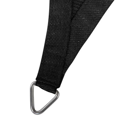 Instahut Shade Sail 6x8m Rectangle 280GSM 98% Black Shade Cloth - Mekamart Australia