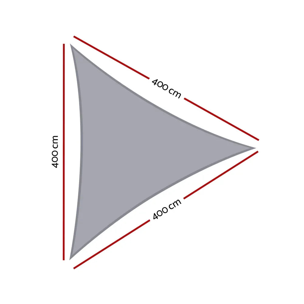 Instahut Waterproof Shade Sail Shade cloth Triangle Canopy 220GSM 4x4x4m - Mekamart Australia