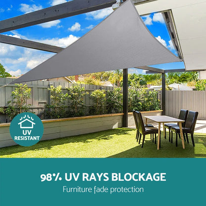 Instahut Waterproof Shade Sail Shade cloth Triangle Canopy 220GSM 4x4x4m - Mekamart Australia