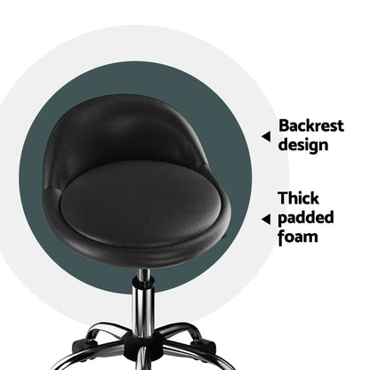 Artiss Salon Stool Swivel Chair Backrest Chairs - Mekamart Australia