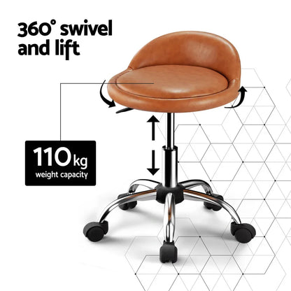 Artiss Salon Stool Swivel Chair Backrest Chairs - Mekamart Australia