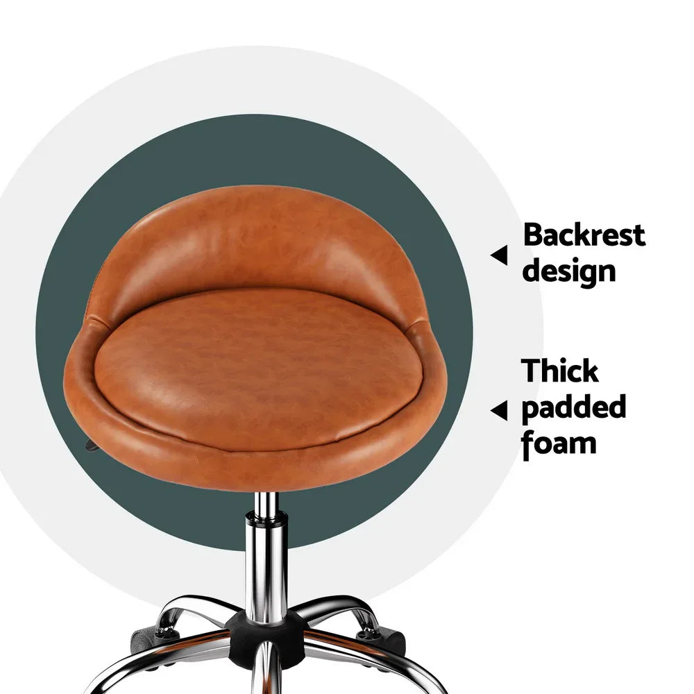 Artiss Salon Stool Swivel Chair Backrest Chairs - Mekamart Australia
