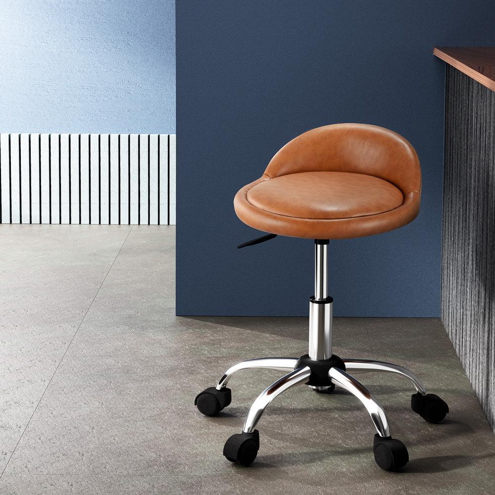 Artiss Salon Stool Swivel Chair Backrest Chairs - Mekamart Australia