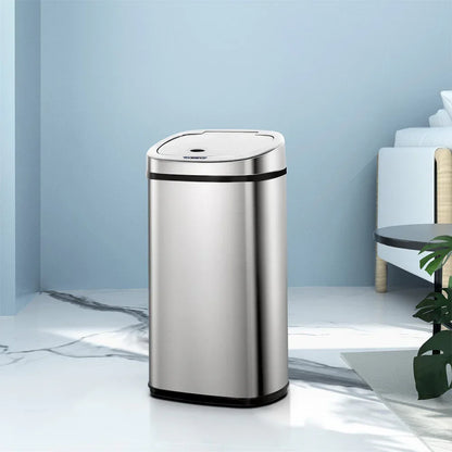 Devanti Motion Sensor Bin 50L Soft-Close Hygienic Kitchen Solution - Mekamart Australia