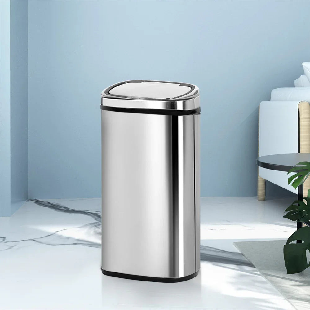 Devanti Motion Sensor Bin 68L Hands-Free Touchless Kitchen Waste - Mekamart Australia
