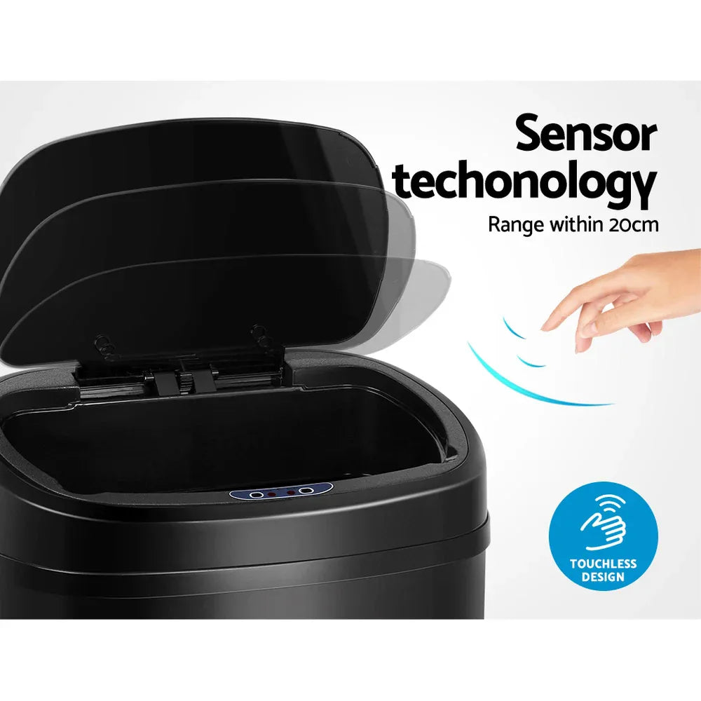 Devanti Motion Sensor Bin 68L Hands-Free Touchless Kitchen Waste - Mekamart Australia