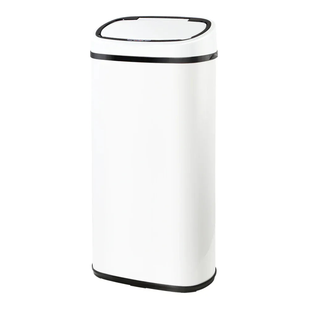 Devanti 68L Motion Sensor Bin Rubbish Automatic White - Mekamart Australia