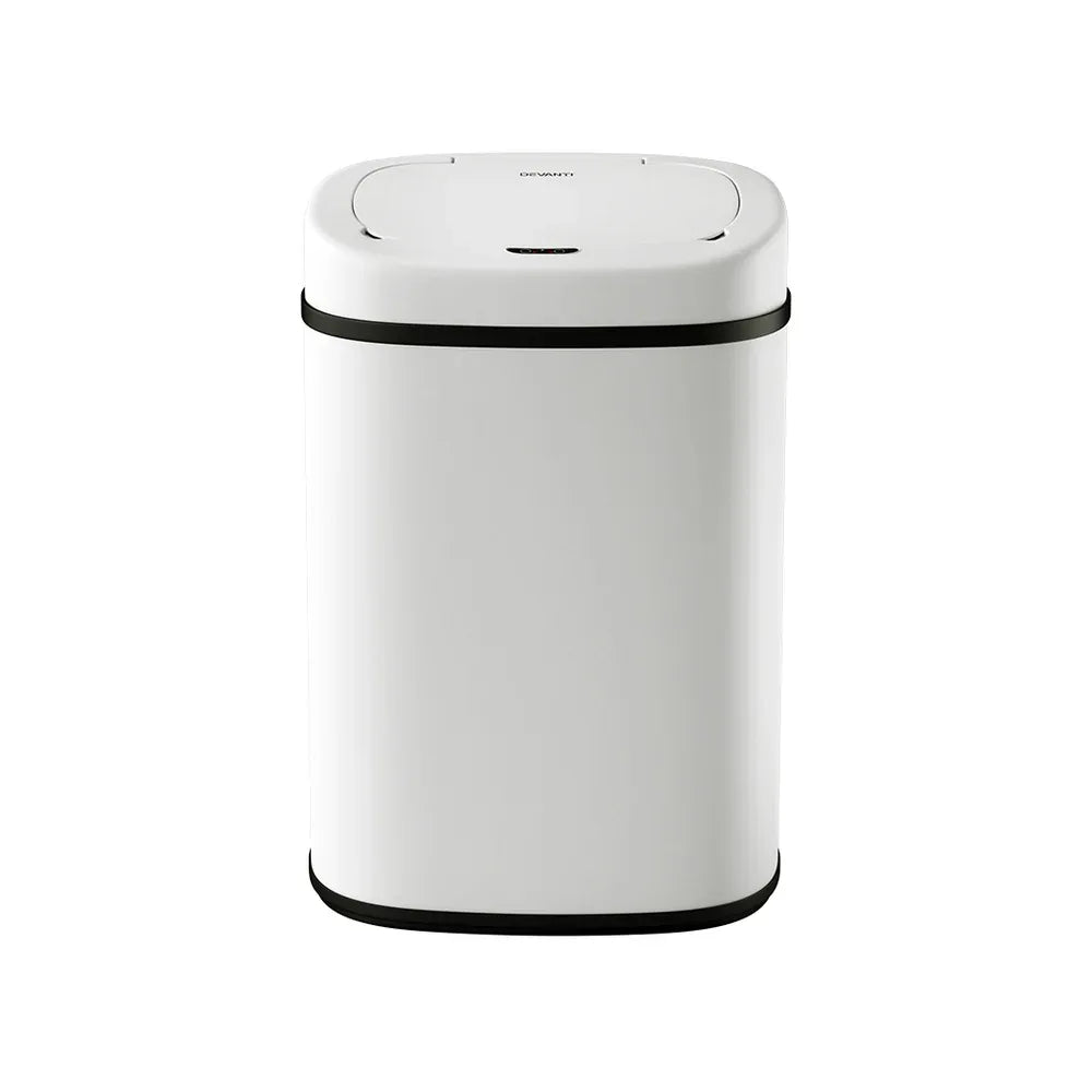 Devanti 82L Motion Sensor Bin Rubbish Automatic White - Mekamart Australia