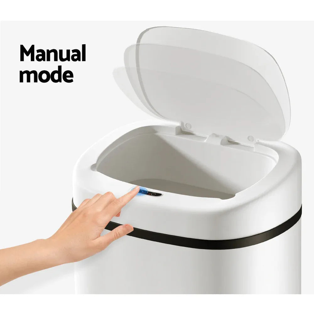 Devanti 82L Motion Sensor Bin Rubbish Automatic White - Mekamart Australia