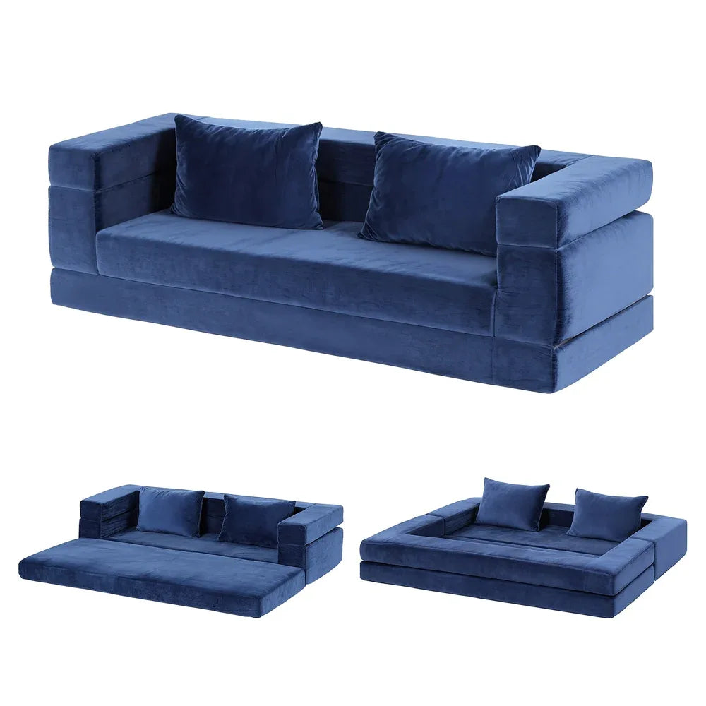Artiss Convertible Folding Sofa Bed Pull Out Mattress Foldable Lounge Couch Chair - Mekamart Australia