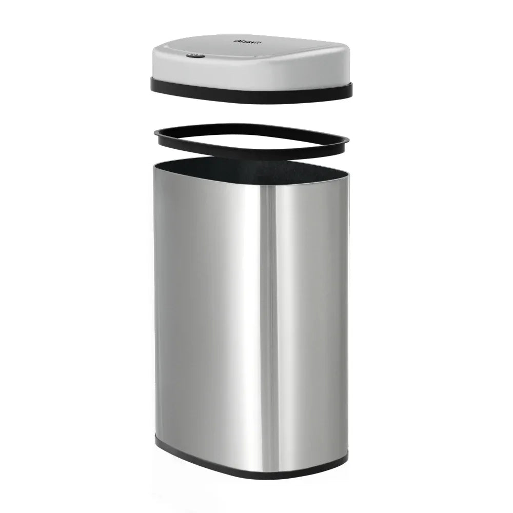 Devanti 50L Sensor Bin Motion Rubbish Automatic Silver - Mekamart Australia