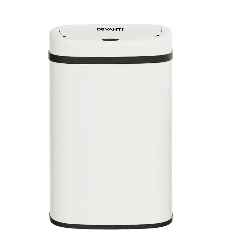 Devanti 50L Sensor Bin Motion Rubbish Automatic White - Mekamart Australia
