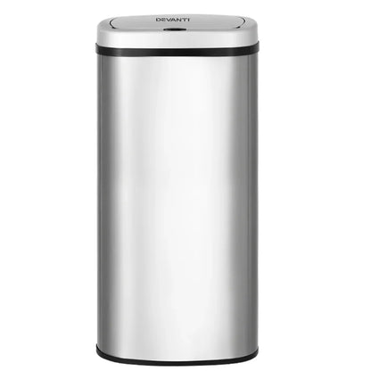 Devanti 60L Sensor Bin Motion Rubbish Automatic Silver - Mekamart Australia
