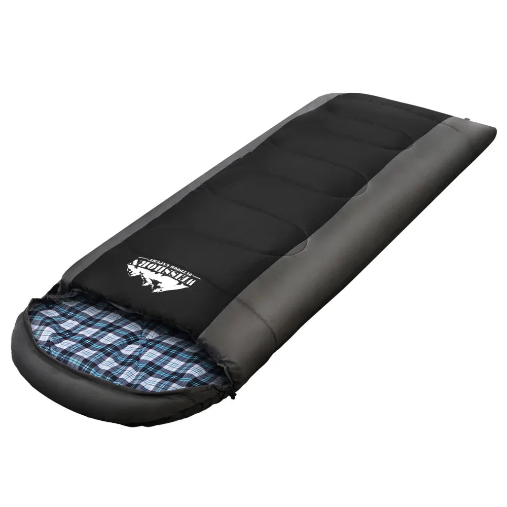 Weisshorn Sleeping Bag Single Thermal Camping Hiking Tent Black  -20°C - Mekamart Australia