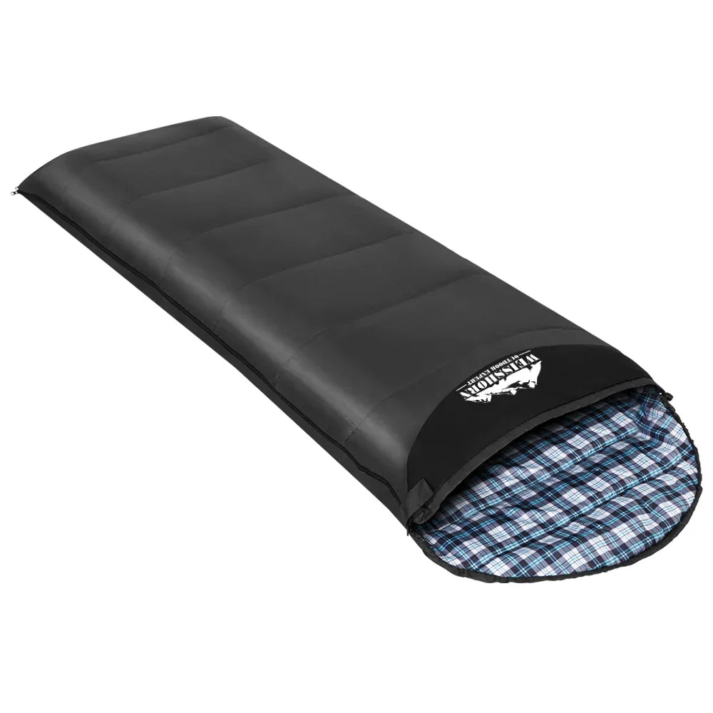 Weisshorn Sleeping Bag Single Thermal Camping Hiking Tent Grey 0&deg;C - Mekamart Australia