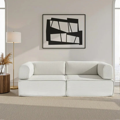 Artiss Convertible Folding Sofa Bed Beign - Mekamart Australia