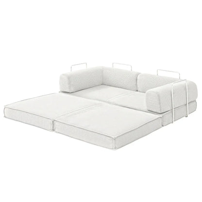 Artiss Convertible Folding Sofa Bed Beign - Mekamart Australia