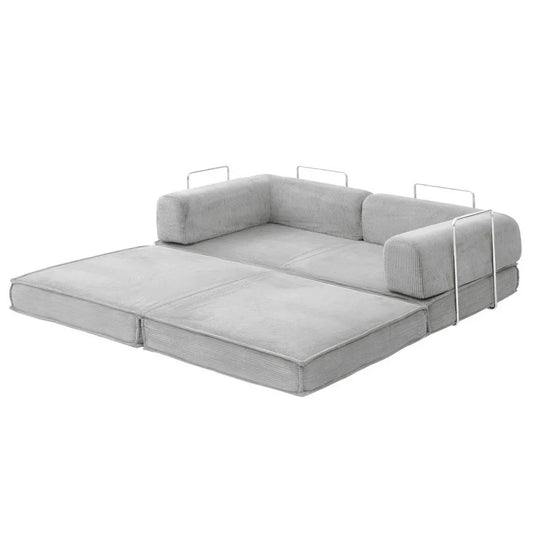 Artiss Convertible Folding Sofa Bed Grey - Mekamart Australia