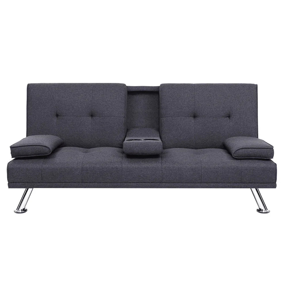 Artiss Sofa Bed 175CM Dark Grey Fabric - Mekamart Australia