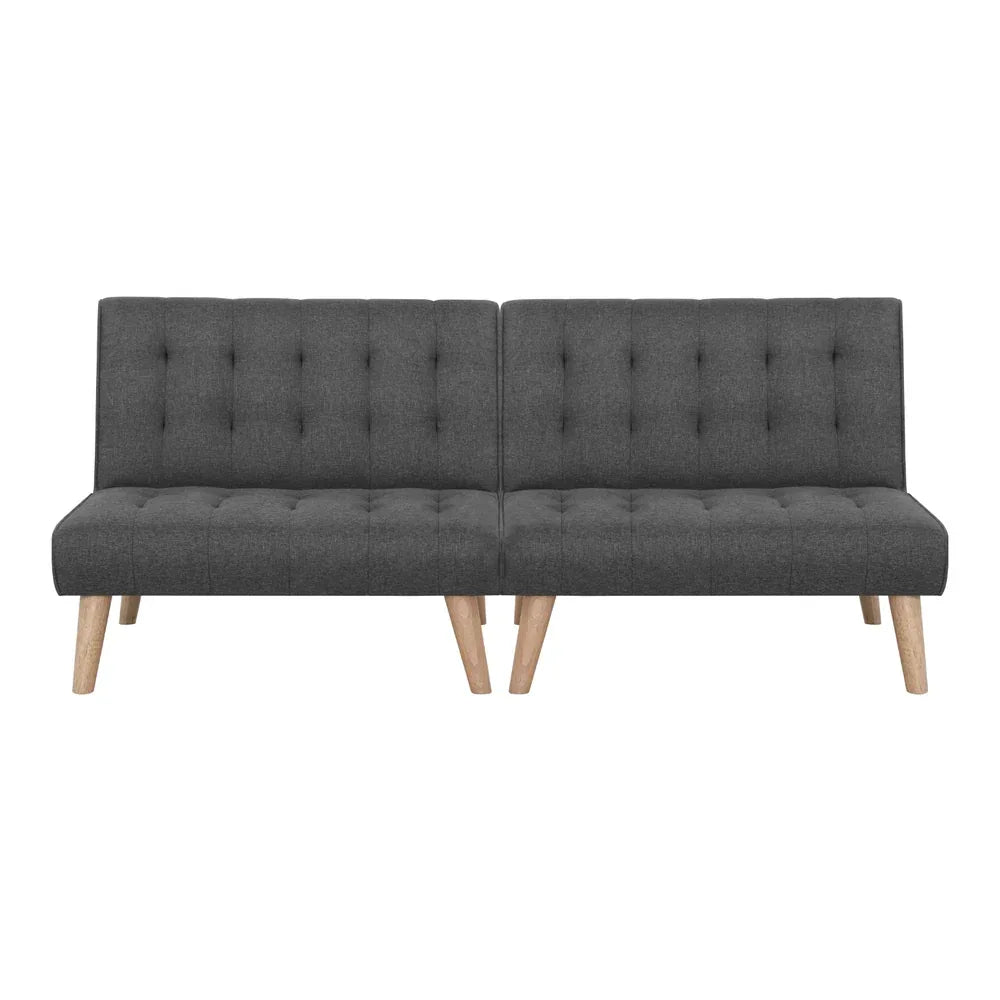 Artiss 2x Sofa Bed Couch Single Seater Fabric Grey - Mekamart Australia