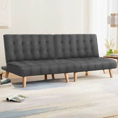 Artiss 2x Sofa Bed Couch Single Seater Fabric Grey - Mekamart Australia