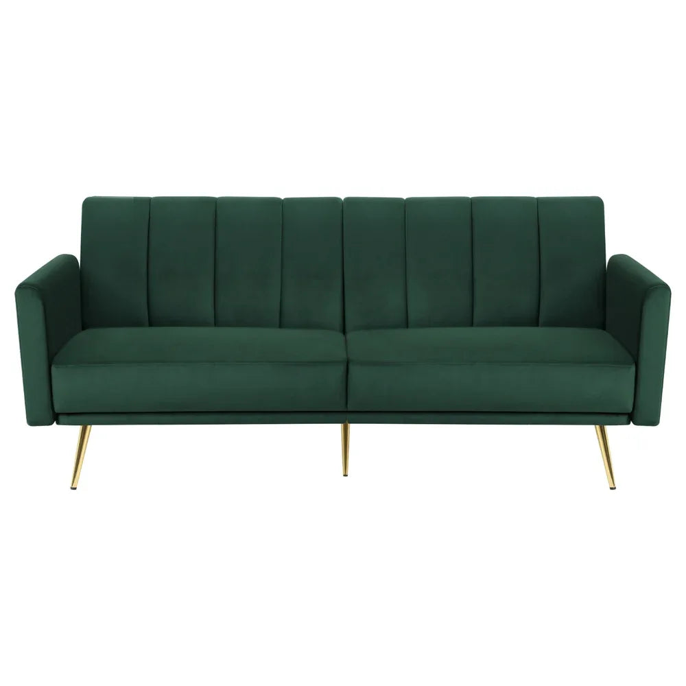 Artiss Sofa Bed 3 Seater Couch Convertible Lounge Adjustable Arm Recliner Velvet - Mekamart Australia