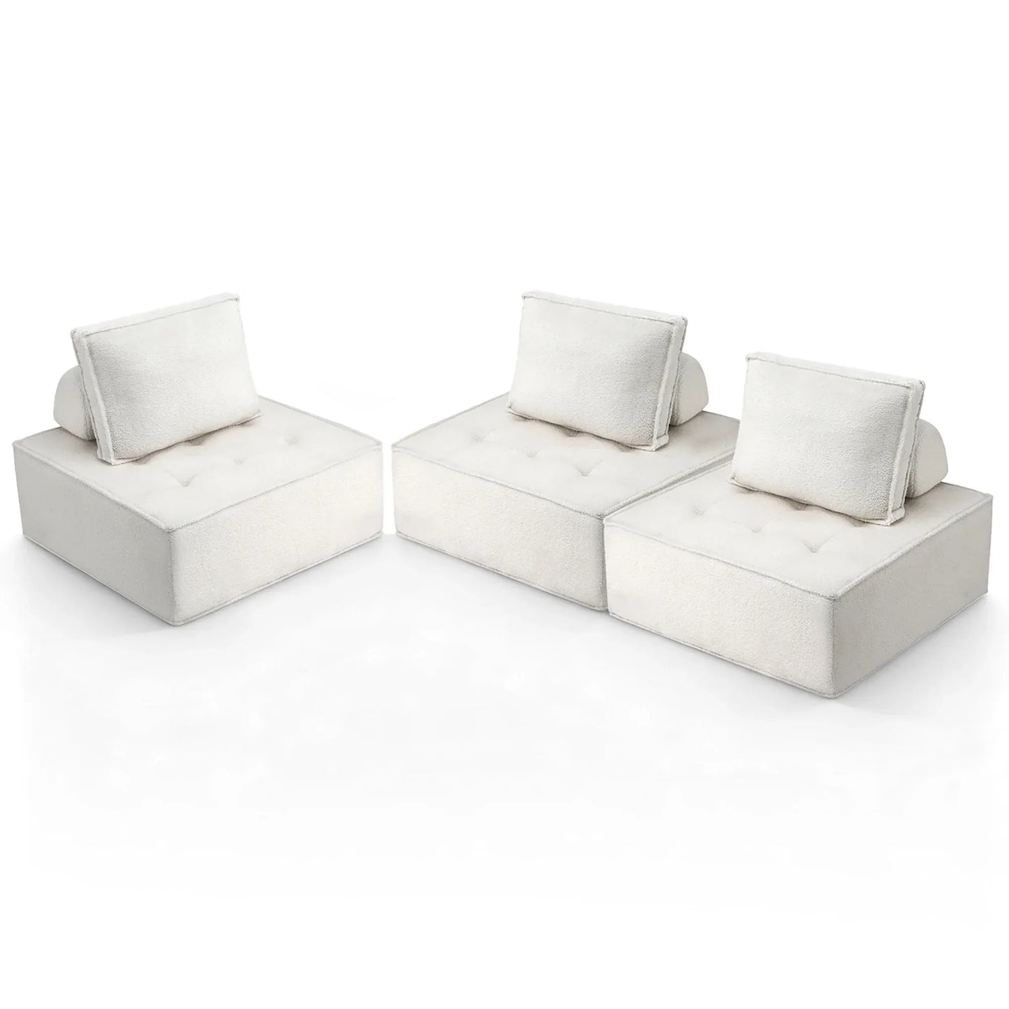 Artiss 3 Floor Sofa Lounge Chair with Pillow - Mekamart Australia