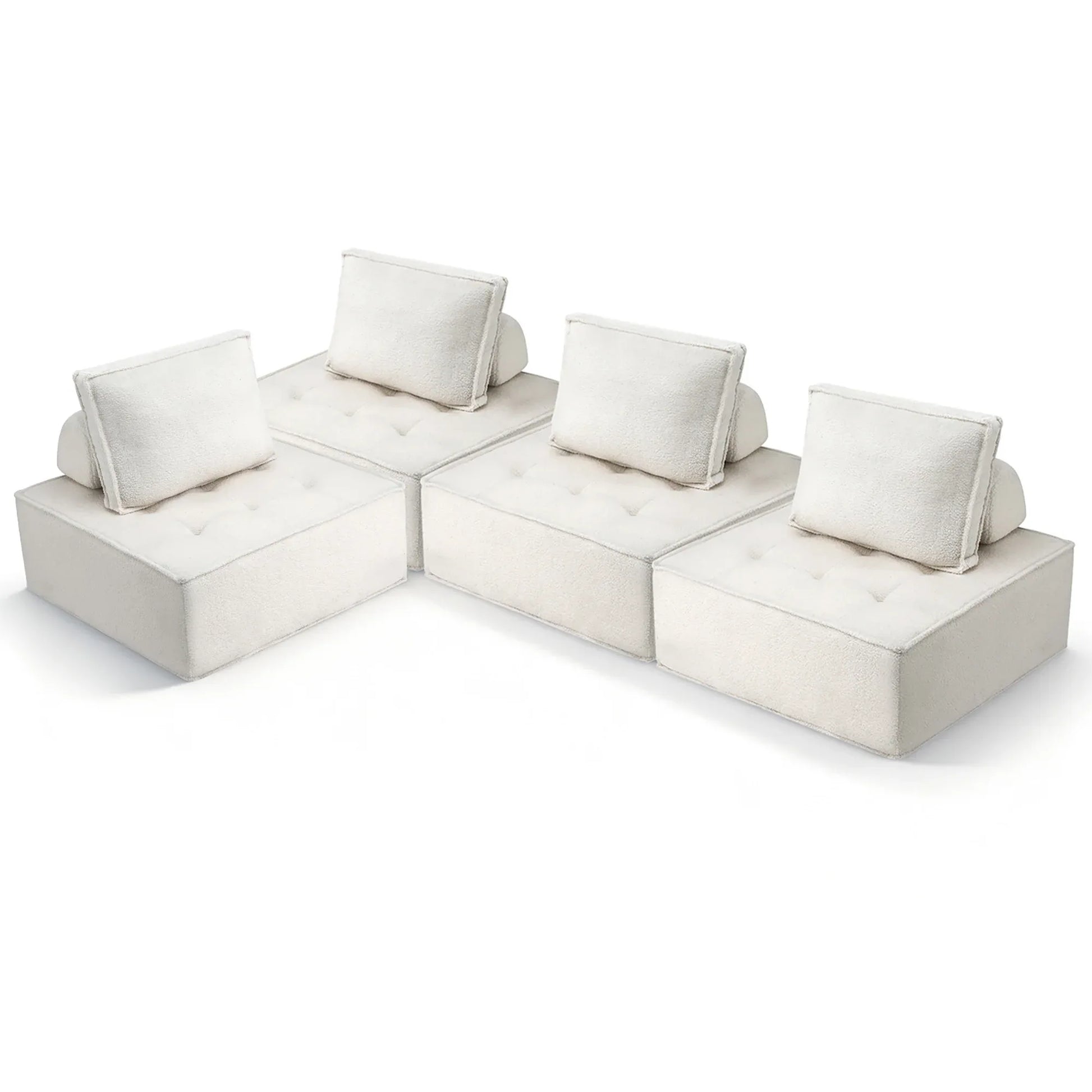 Artiss Floor Sofa Lounge Chair 4 Seater with Pillow - Mekamart Australia