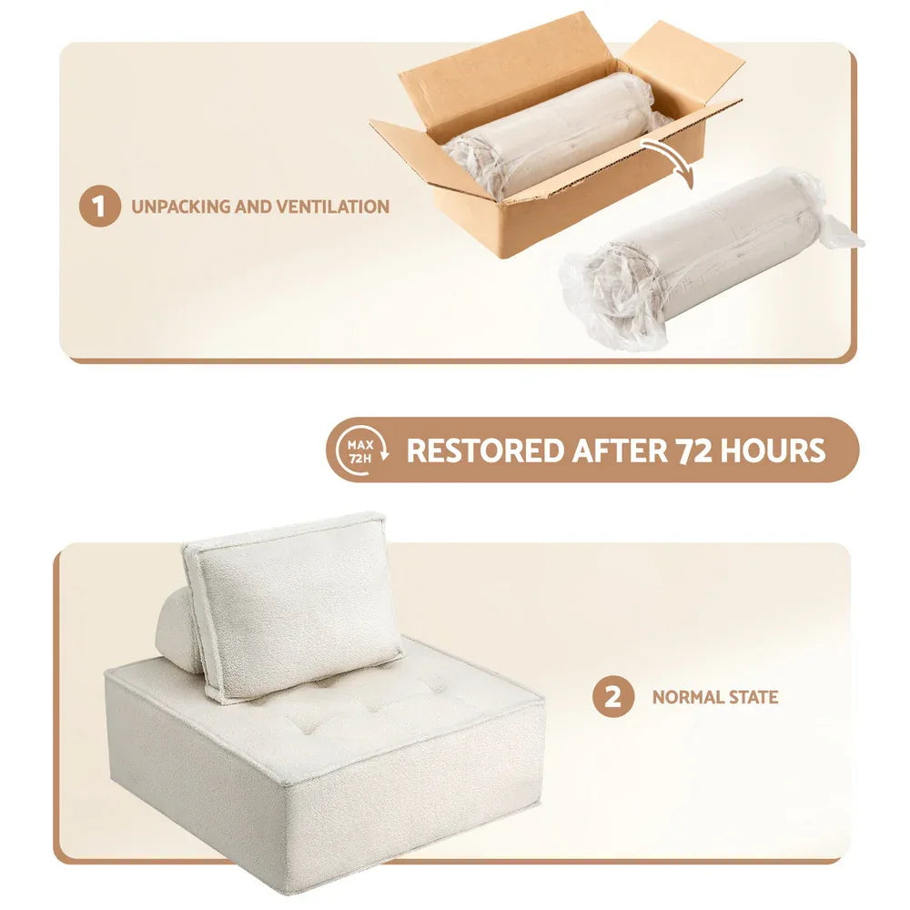 Artiss Floor Sofa Lounge Chair 6 Seater with Pillow - Mekamart Australia