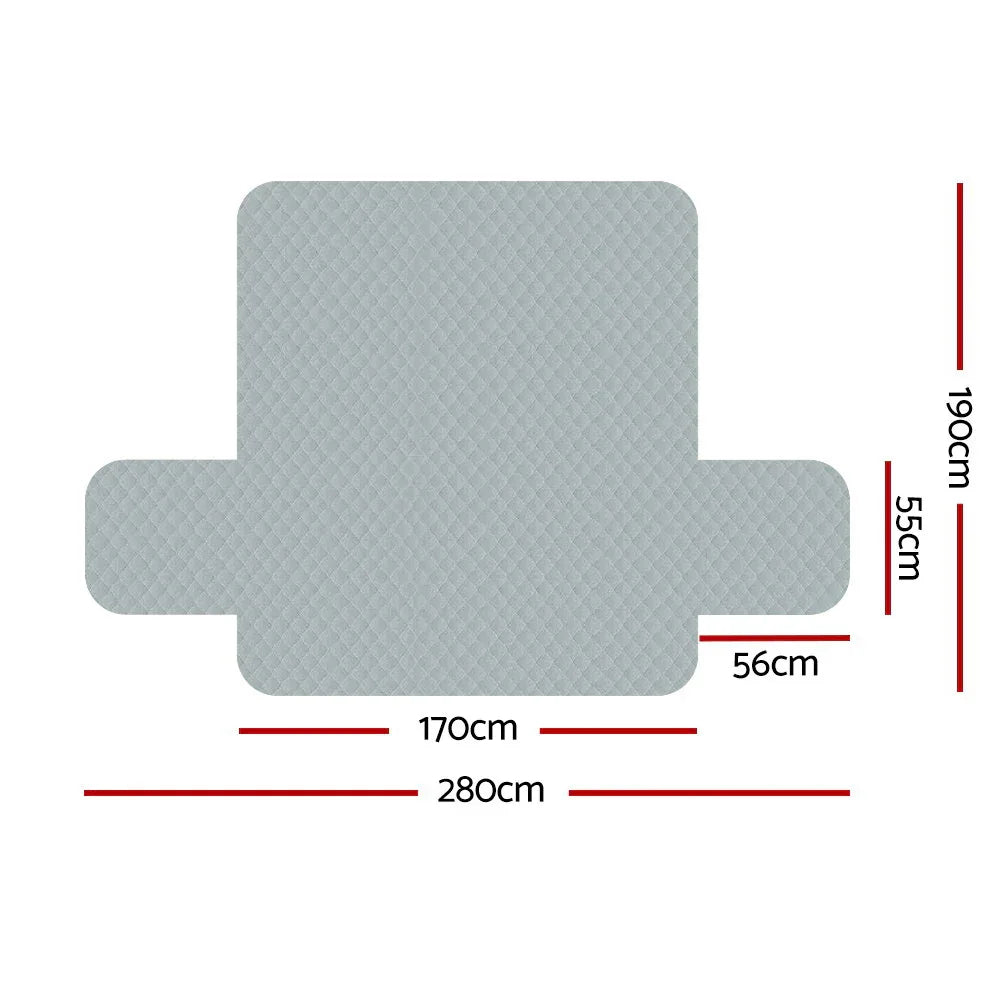 Artiss Sofa Cover Couch Covers 3 Seater 100% Water Resistant Grey - Mekamart Australia