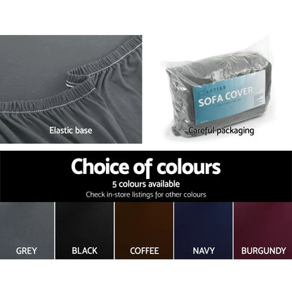 Artiss Sofa Cover Couch Covers 2 Seater Stretch Grey - Mekamart Australia